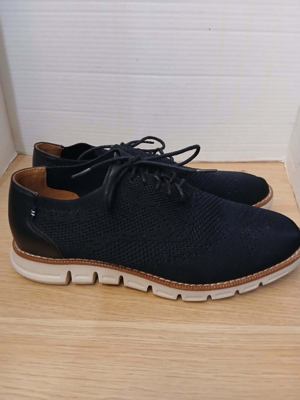 Nautica Mens 10 Lightweight Oxford Black Shoes AN8923